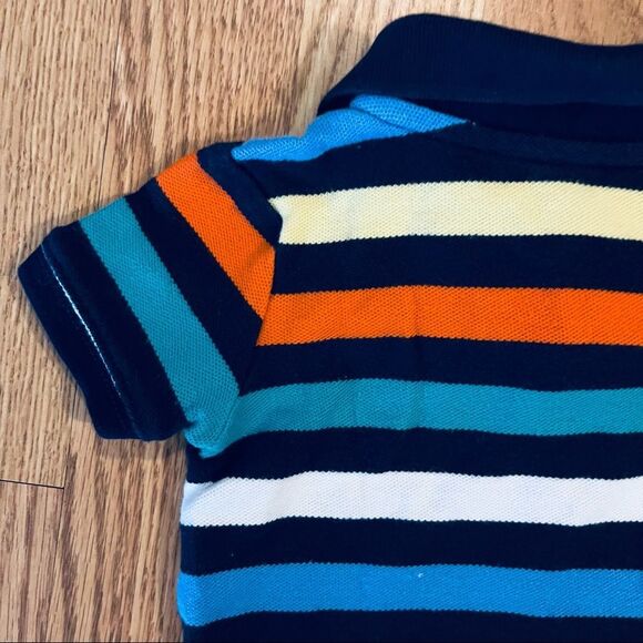 Janie & Jack Bright Colors Striped Short Sleeve Polo Shirt Size 12 Months - Picture 6 of 7
